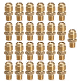LTWFITTING Brass Flare 1/2 Inch OD x 1/4 Inch Male NPT Connector Tube Fitting(pack of 25)