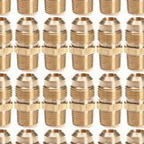 LTWFITTING Brass Flare 1/2 Inch OD x 3/8 Inch Male NPT Connector Tube Fitting(pack of 200)