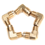 LTWFITTING Brass Flare 5/8 Inch OD x 3/8 Inch Male NPT 90 Degree Elbow Tube Fitting (Pack of 5)