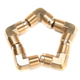 LTWFITTING Brass Flare 5/8 Inch OD x 1/2 Inch Male NPT 90 Degree Elbow Tube Fitting (Pack of 5)