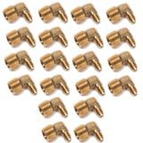 LTWFITTING Brass Flare 1/4 Inch OD x 1/2 Inch Male NPT 90 Degree Elbow Tube Fitting (Pack of 20)