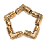LTWFITTING Brass Flare 5/16 Inch OD x 1/4 Inch Male NPT 90 Degree Elbow Tube Fitting (Pack of 5)