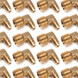 LTWFITTING Brass Flare 5/16 Inch OD x 1/2 Inch Male NPT 90 Degree Elbow Tube Fitting (Pack of 150)