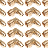 LTWFITTING Brass Flare3/8 OD x 1/2 Inch Male NPT 90 Degree Elbow Tube Fitting (Pack of 150)