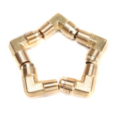 LTWFITTING Brass Flare 1/2 Inch OD x 3/8 Inch Male NPT 90 Degree Elbow Tube Fitting (Pack of 5)