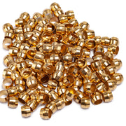 LTWFITTING 1/4 inch Brass Compression Sleeves Ferrels,Brass Compression Fitting(Pack of 250)
