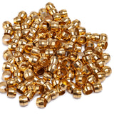 LTWFITTING 1/4-Inch Brass Compression Sleeves Ferrels,Brass Compression Fitting(Pack of 250)