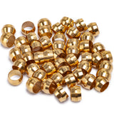 LTWFITTING 5/16-Inch Brass Compression Sleeves Ferrels,Brass Compression Fitting(Pack of 50)