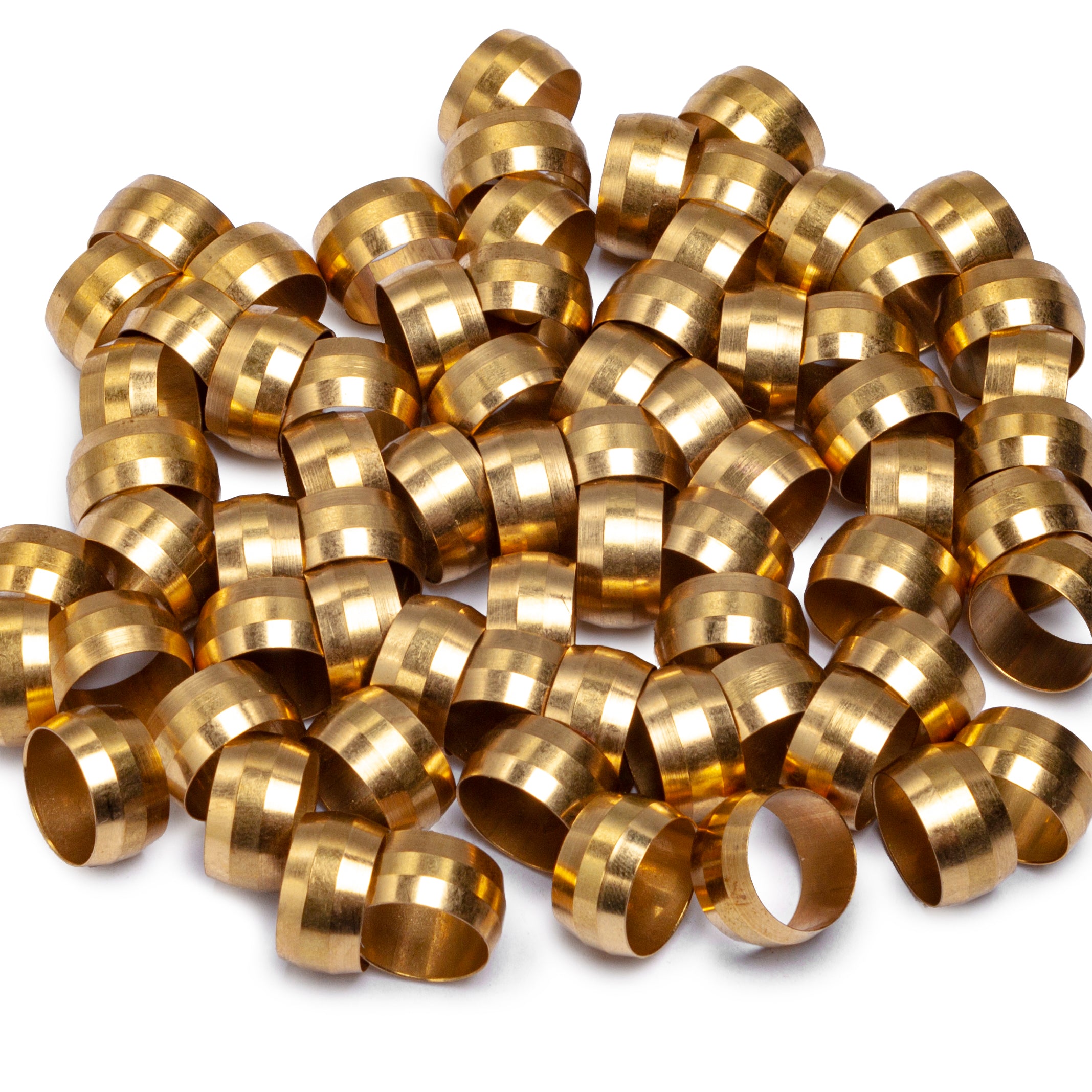 Brass Ferrules LTWFITTING Value Pack 1/4-Inch OD Brass Compression Union,Sleeve Brass Compression Fittings