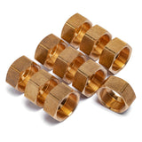 LTWFITTING 7/8-Inch Brass Compression Nut,Brass Compression Fitting(Pack of 10)