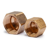 LTWFITTING Value Pack Brass 1/4-Inch Compression Cap and 3/8-Inch Compression Cap Stop Valve Cap.(Pack of 120)