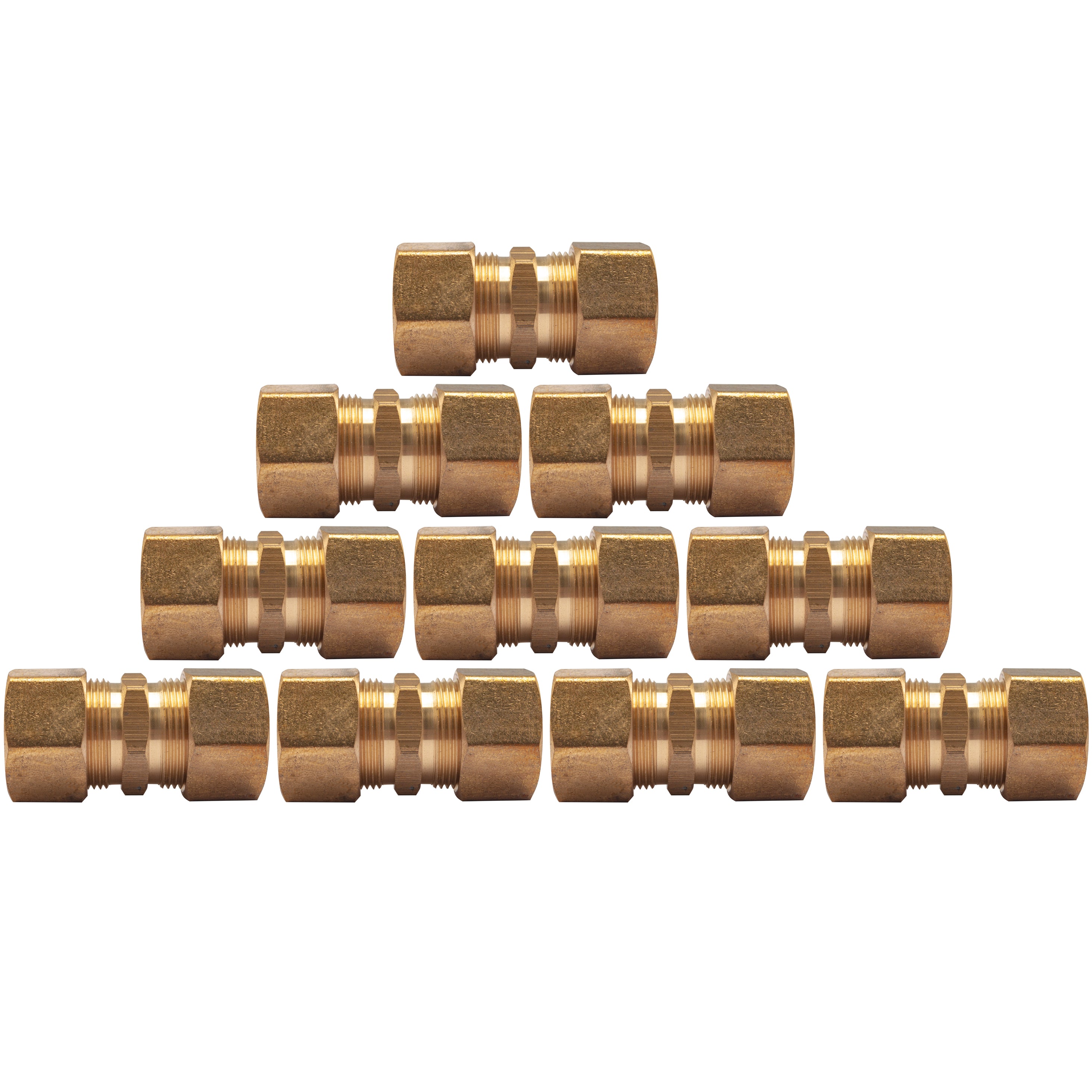 LTWFITTING 3/4-Inch OD Compression Union,Brass Compression Fitting(Pack of 10)