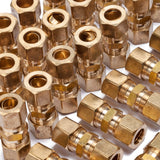 LTWFITTING 3/8-Inch OD Compression Union,Brass Compression Fitting(Pack of 200)