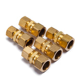 LTWFITTING 5/8-Inch OD x 1/2-Inch OD Compression Reducing Union,Brass Compression Fitting(Pack of 5)