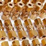 LTWFITTING Compression Reducing Union 3/16-Inch OD x 1/4-Inch OD Brass Fitting (Pack of 500)