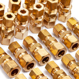 LTWFITTING 3/8 inch OD x 1/4 inch OD Compression Reducing Union,Brass Compression Fitting(Pack of 200)