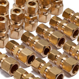 LTWFITTING 1/2-Inch OD x 3/8-Inch OD Compression Reducing Union,Brass Compression Fitting(Pack of 200)