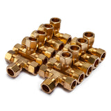 LTWFITTING 5/8-Inch OD Compression Tee,Brass Compression Fitting(Pack of 10)