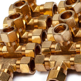 LTWFITTING 5/8-Inch OD Compression Tee,Brass Compression Fitting(Pack of 50)