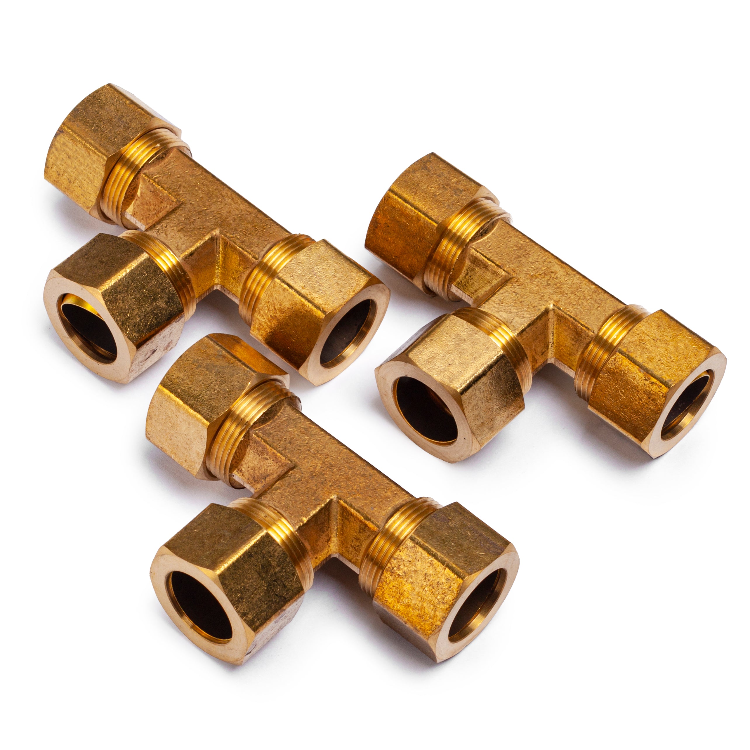 LTWFITTING 3/4-Inch OD Compression Tee,Brass Compression Fitting