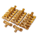 LTWFITTING 3/8-Inchx3/8-Inchx1/4-Inch OD Compression Reducing Tee,Brass Compression Fitting(Pack of 20)