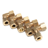 LTWFITTING 5/16-Inch OD 90 Degree Compression Union Elbow,Brass Compression Fitting(Pack of 5)