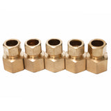 LTWFITTING Brass 5/8-Inch OD x 3/4-Inch Male NPT Compression Connector Fitting(Pack of 5)