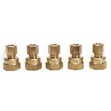 LTWFITTING Brass 1/4-Inch OD x 3/8-Inch Female NPT Compression Connector Fitting(Pack of 5)