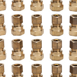 LTWFITTING Brass 3/8-Inch OD x 3/8-Inch Female NPT Compression Connector Fitting(Pack of 200)