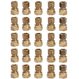 LTWFITTING Brass 3/8-Inch OD x 3/8-Inch Female NPT Compression Connector Fitting(Pack of 25)