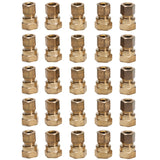 LTWFITTING Brass 3/8-Inch OD x 3/8-Inch Female NPT Compression Connector Fitting(Pack of 25)