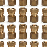LTWFITTING Brass 1/2-Inch OD x 1/4-Inch Female NPT Compression Connector Fitting(Pack of 150)