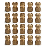 LTWFITTING Brass 1/2-Inch OD x 1/4-Inch Female NPT Compression Connector Fitting(Pack of 20)