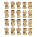 LTWFITTING Brass 1/2 Inch OD x 3/8 Inch Female NPT Compression Connector Fitting(Pack of 20)