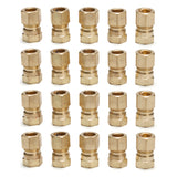 LTWFITTING Brass 1/2 Inch OD x 3/8 Inch Female NPT Compression Connector Fitting(Pack of 20)
