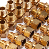 LTWFITTING Brass 5/8-Inch OD x 3/8-Inch Male NPT Compression Connector Fitting(Pack of 150)