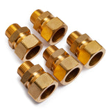 LTWFITTING Brass 7/8-Inch OD x 1/2-Inch Male NPT Compression Connector Fitting(Pack of 5)