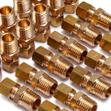 LTWFITTING Brass 1/4-Inch OD x 1/4-Inch Male NPT Compression Connector Fitting(Pack of 300)