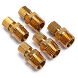 LTWFITTING Brass 1/4 OD x 3/8 Male NPT Compression Connector Fitting(Pack of 5)