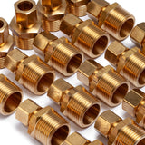 LTWFITTING Brass 1/2-Inch OD x 3/4-Inch Male NPT Compression Connector Fitting(Pack of 100)