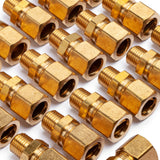 LTWFITTING Brass 1/2 OD x 1/4 Male NPT Compression Connector Fitting(Pack of 200)