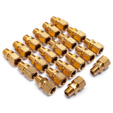 LTWFITTING Brass 1/2 OD x 1/4 Male NPT Compression Connector Fitting(Pack of 20)