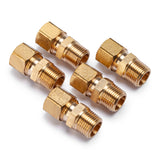 LTWFITTING Brass 1/2 OD x 3/8 Male NPT Compression Connector Fitting(Pack of 5)