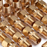 LTWFITTING Brass 1/2-Inch OD x 3/8-Inch Male NPT Compression Connector Fitting(Pack of 200)