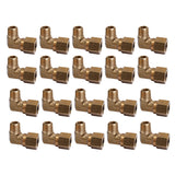 LTWFITTING 1/2-Inch OD x 1/4-Inch Male NPT 90 Degree Compression Elbow,Brass Compression Fitting(Pack of 20)
