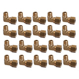 LTWFITTING 1/2-Inch OD x 1/4-Inch Male NPT 90 Degree Compression Elbow,Brass Compression Fitting(Pack of 20)