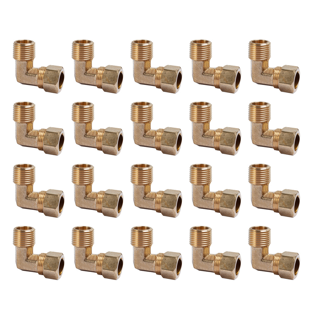 Juego De 5 Bujes Reductores Hexagonales De Latón - 1/2" NPT Macho X 1/8" NPT Hembra
