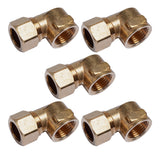 LTWFITTING 5/8-Inch OD x 1/2-Inch Female NPT 90 Degree Compression Elbow,Brass Compression Fitting(Pack of 5)