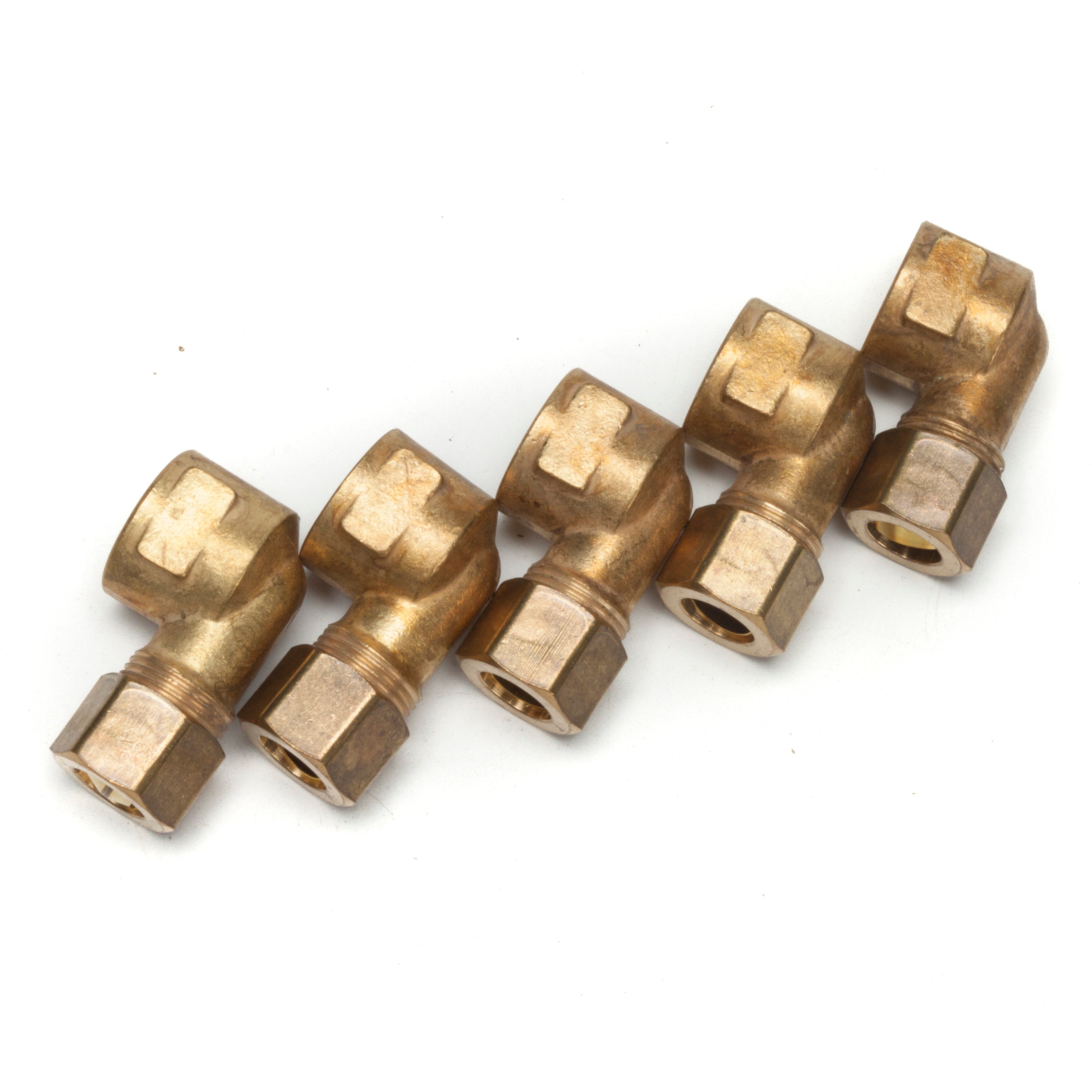 LTWFITTING 3/16-Inch Brass Compression Nut,Brass Compression Fitting(Pack  of 50)