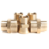 LTWFITTING Brass Pipe Fitting 3/8-Inch x 1/4-Inch Female NPT Reducing Coupling Water Boat(Pack of 5)